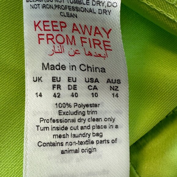 Boohoo Occasion Lime Green Feather Trim Off the Shoulder Mini Dress - Picture 8 of 8